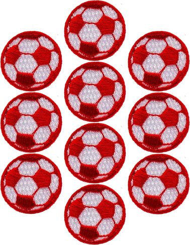 بقع جائزة كرة القدم الحمراء والبيضاء المطرزة ، قطرها 1 بوصة in Kuwait