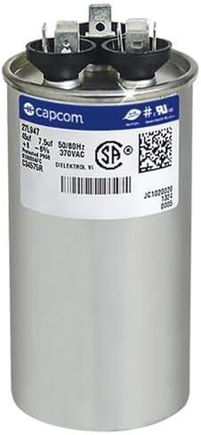 GE/Genteq 27L947BZ3 / 27L947-45 + 7.5 uf MFD 370 Volt Replacement Round Dual Run CapacitorQ in Saudi Arabia