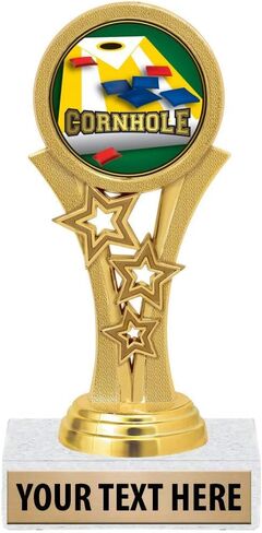 Cornhole Trophies, 5 1/2" Starbeam Cornhole Trophy, Engraving Included Prime in Saudi Arabia