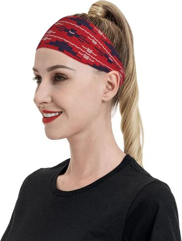 Native American Southwestern Navajo Art Sports Fitness Headband, Sweat Resistant Headband, Hair Band, Breathable Sweat Wicking Fitness Equipment Headbands for Women Men, Black in Saudi Arabia