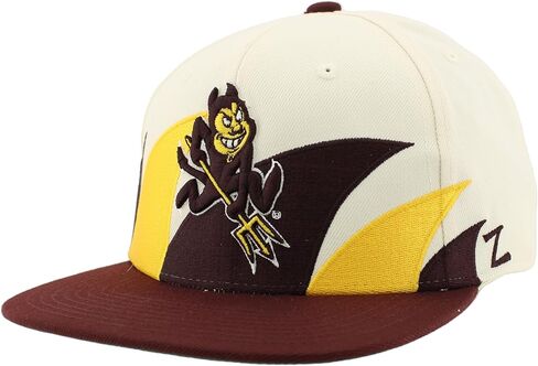 ZHATS Standard NCAA Officially Licensed Hat Flat Snapback Z11 Retro Sharktooth, Team Color, One Size in Saudi Arabia