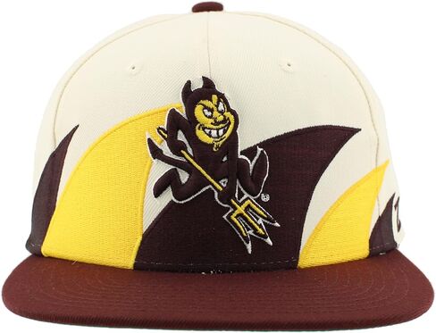 ZHATS Standard NCAA Officially Licensed Hat Flat Snapback Z11 Retro Sharktooth, Team Color, One Size in Saudi Arabia