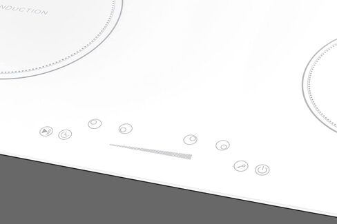 Summit Appliance SINC5B36W 36" Wide 208-240V 4-Zone Built-in Induction Cooktop in White Glass with Touch Controls, Automatic Shutoff, Residual Heat Indicator Light, Timer Function and Child Lock in Kuwait