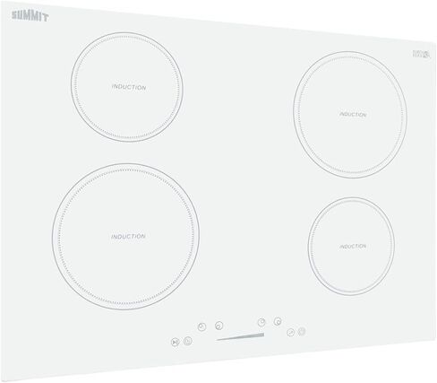 Summit Appliance SINC5B36W 36" Wide 208-240V 4-Zone Built-in Induction Cooktop in White Glass with Touch Controls, Automatic Shutoff, Residual Heat Indicator Light, Timer Function and Child Lock in Kuwait