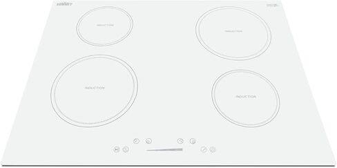 Summit Appliance SINC5B36W 36" Wide 208-240V 4-Zone Built-in Induction Cooktop in White Glass with Touch Controls, Automatic Shutoff, Residual Heat Indicator Light, Timer Function and Child Lock in Kuwait