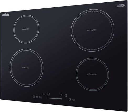 Summit Appliance SINC5B36W 36" Wide 208-240V 4-Zone Built-in Induction Cooktop in White Glass with Touch Controls, Automatic Shutoff, Residual Heat Indicator Light, Timer Function and Child Lock in Kuwait