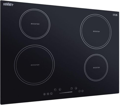 Summit Appliance SINC5B36W 36" Wide 208-240V 4-Zone Built-in Induction Cooktop in White Glass with Touch Controls, Automatic Shutoff, Residual Heat Indicator Light, Timer Function and Child Lock in Kuwait