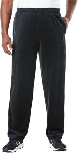 KingSize Men's Big & Tall Velour Open Bottom Pants in Kuwait