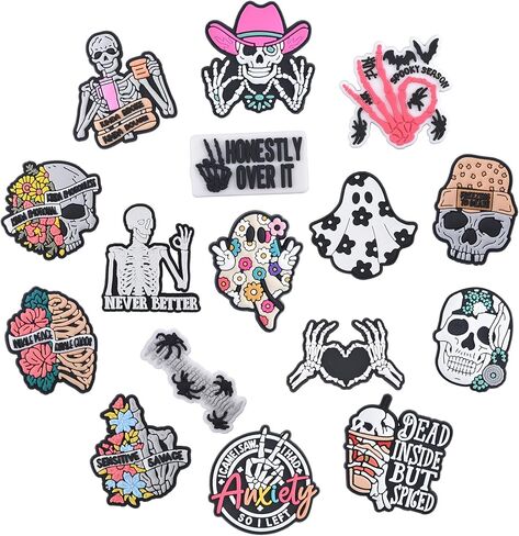 XQNB PVC Shoe Charms Horror Movie Halloween Shoe Decorations Accessories Fit Bracelets Wristband Kids Girl Boys Adults Party Favor Gifts in Kuwait