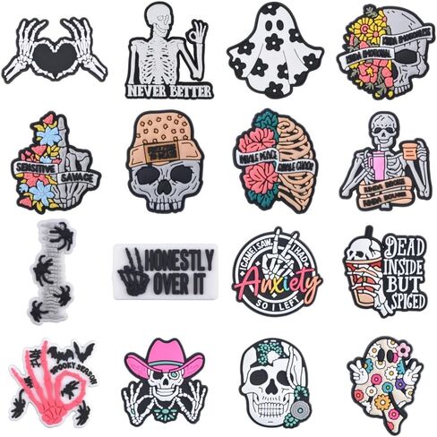 XQNB PVC Shoe Charms Horror Movie Halloween Shoe Decorations Accessories Fit Bracelets Wristband Kids Girl Boys Adults Party Favor Gifts in Kuwait