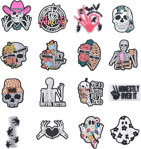 XQNB PVC Shoe Charms Horror Movie Halloween Shoe Decorations Accessories Fit Bracelets Wristband Kids Girl Boys Adults Party Favor Gifts in Kuwait