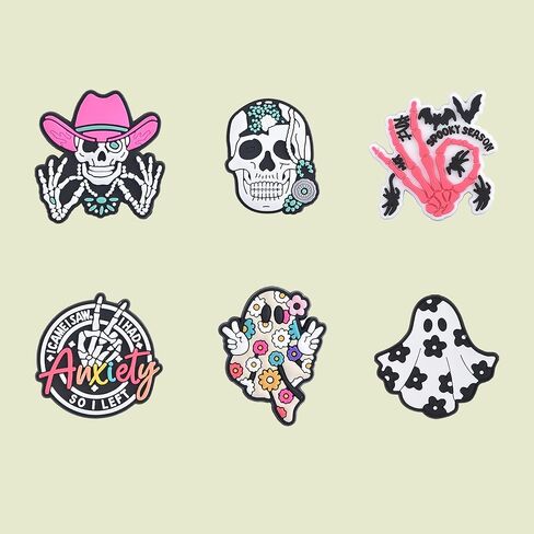 XQNB PVC Shoe Charms Horror Movie Halloween Shoe Decorations Accessories Fit Bracelets Wristband Kids Girl Boys Adults Party Favor Gifts in Kuwait