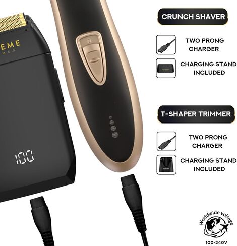 Barber Haircut Kit by SUPREME TRIMMER - Hair Trimmer & Men's Foil Shaver Professional Beard Trimmer - ST5220 & STF602 (Black Bundle) in Saudi Arabia