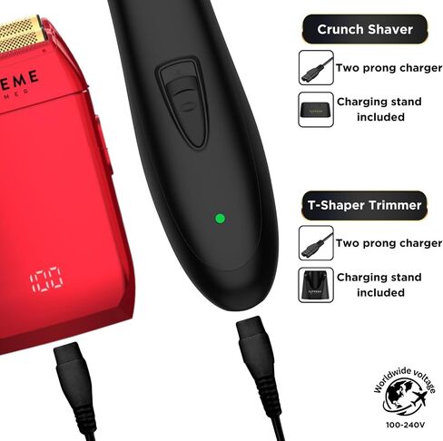 مجموعة أدوات الحلاقة من SUPREME TRIMMER - ماكينة تشذيب الشعر وماكينة حلاقة اللحية الاحترافية للرجال - ST5220 وSTF602 (حزمة سوداء) in Saudi Arabia