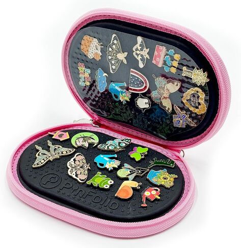 PinFolio Go Pin Display Bag, Lightweight & Compact Sports & Disney Pin Book Designed for Loungefly Backpacks & Easy Trading Up to 40 1-Inch Enamel Pins (Black) in Saudi Arabia