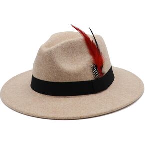 Mens Fedora Hats Classic Wide Brim Fedora Hat for Women Men Dress Hats Felt Panama Hat with Band in Saudi Arabia