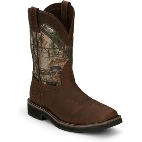 Justin Original Workboots Mens Trekker Camo 11 Inch Electrical Composite Toe Work Work Safety Shoes Casual - Brown - Size 9 D in Saudi Arabia