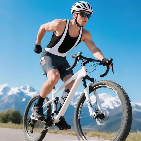 Santic Cycling Bib Shorts Men Padded Cycling Bib Tights Men Bike Bibs with Pocket in Kuwait