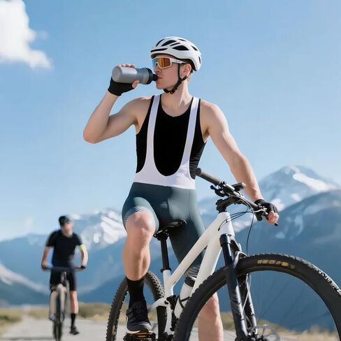 Santic Cycling Bib Shorts Men Padded Cycling Bib Tights Men Bike Bibs with Pocket in Kuwait