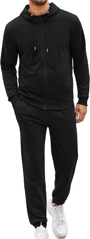 COOFANDY Sweatsuits للرجال 2 قطعة رياضية مجموعات كامل البريدي هوديي Sweatpants للرجال عارضة الرياضة ملايس الركض S-4XL in Kuwait