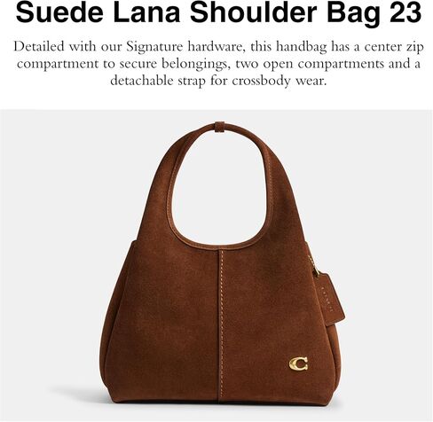 Coach Polished Pebble Leather Lana Shoulder Bag, Dark Stone in Kuwait