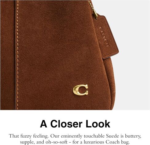 Coach Polished Pebble Leather Lana Shoulder Bag, Dark Stone in Kuwait