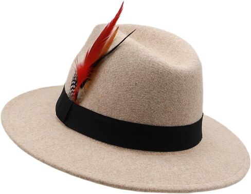 Mens Fedora Hats Classic Wide Brim Fedora Hat for Women Men Dress Hats Felt Panama Hat with Band in Saudi Arabia