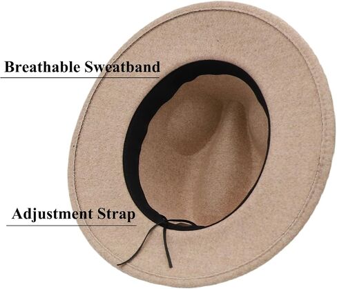 Mens Fedora Hats Classic Wide Brim Fedora Hat for Women Men Dress Hats Felt Panama Hat with Band in Saudi Arabia