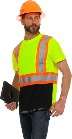North 15 Hi Vis T-Shirt - Safety Shirt, ASNI Class 3 Reflective Safety Long Sleeve T-Shirt in Saudi Arabia