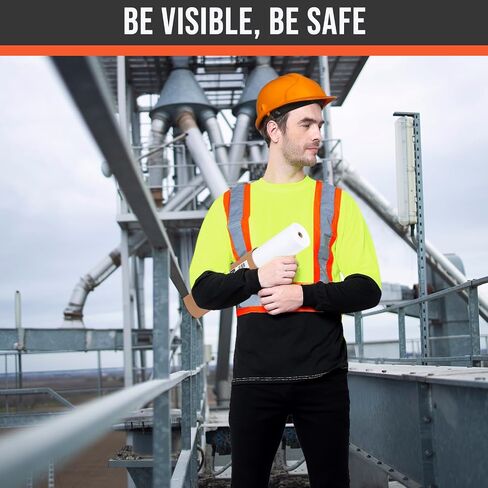 North 15 Hi Vis T-Shirt - Safety Shirt, ASNI Class 3 Reflective Safety Long Sleeve T-Shirt in Saudi Arabia