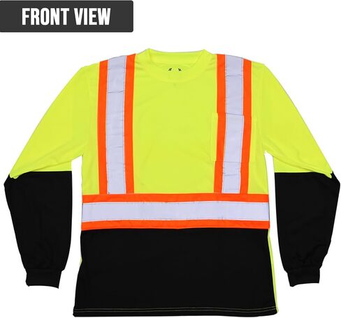 North 15 Hi Vis T-Shirt - Safety Shirt, ASNI Class 3 Reflective Safety Long Sleeve T-Shirt in Saudi Arabia