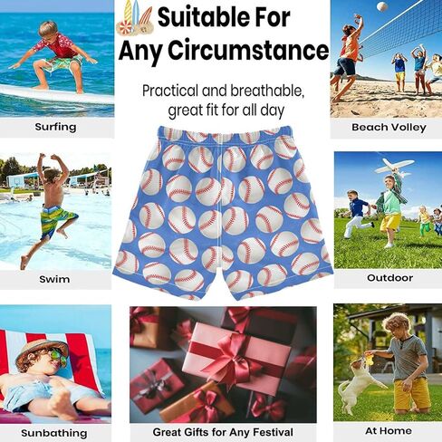 visesunny Little Boys Quick Dry Board Shorts Kids Swim Trunk Swimsuit Beach Shorts Swim Trunk for Infant Child Baby Teen in Kuwait
