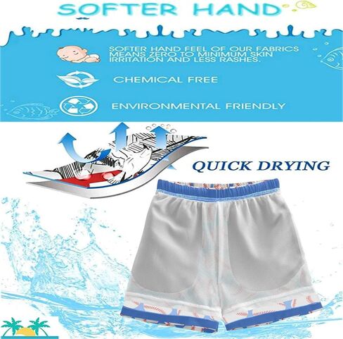 visesunny Little Boys Quick Dry Board Shorts Kids Swim Trunk Swimsuit Beach Shorts Swim Trunk for Infant Child Baby Teen in Kuwait