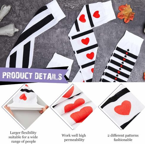 Geyoga 2 Pairs Women's Harlequin Thigh Highs Stockings for Halloween Costume Tight over Knee Stockings Casual Socks (Plum Bossom Style) in Saudi Arabia