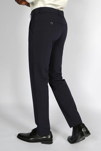 Plaid&Plain Men's 4-Way Flex Stretch Slim Fit Dress Pants in Kuwait