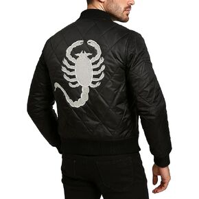 Ryan Gosling Movie Jacket | Mens Satin Bomber Varsity Outerwear Vintage Drive Scorpion Quilted Jacket in Kuwait