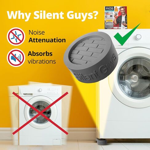 Silent Guys Anti Vibration Pads for Washing Machine 4 pcs Anti Vibration Mat Washing Machine Mat Anti Vibration Pads for Washer Vibration Pad Rubber Mat for Washer and Dryer Washing Machine Stabilizer in Saudi Arabia