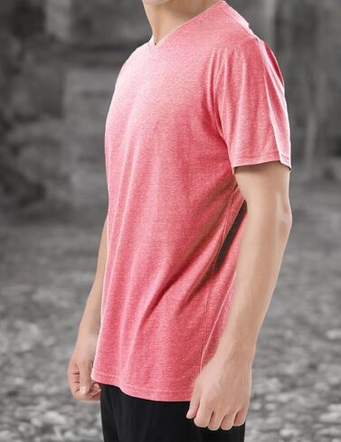 Pink Shirt Men Cotton Blend Short Sleeve Tshirt, Slim Fit Premium Casual Tees in Saudi Arabia