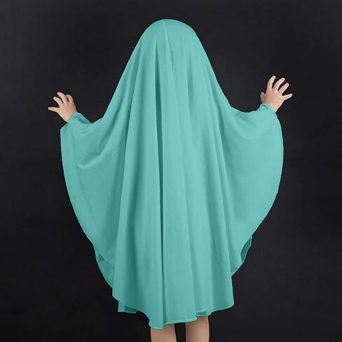 Noubeau Unisex Kid Ghost Costume Girl Halloween Fancy Dress Cosplay Boy White Boo Ghost Cloak Child Spooky Trick-or-Treating in Kuwait