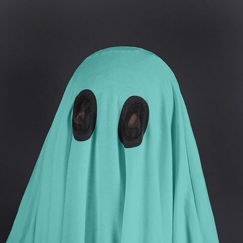 Noubeau Unisex Kid Ghost Costume Girl Halloween Fancy Dress Cosplay Boy White Boo Ghost Cloak Child Spooky Trick-or-Treating in Kuwait