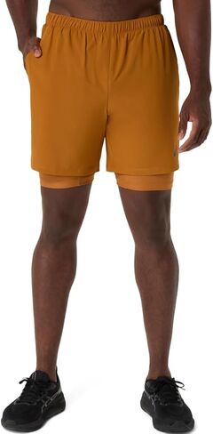ASICS Men's 7IN 2 in 1 Short Running Apparel in Kuwait