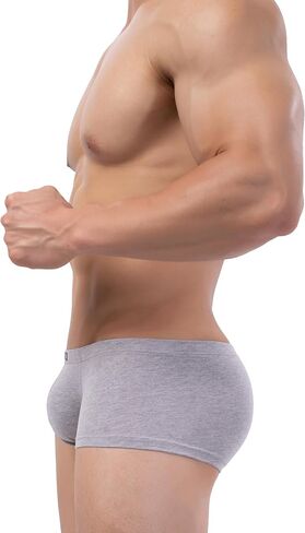 IKINGSKY Men's Cotton Bulge Boxer Briefs Sexy Pouch Shorts Stretch Low Rise Trunks Under Panties for Men in Kuwait