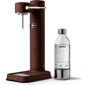 Aarke Carbonator 3 - Sparkling Water Maker & CO2 Cylinder, Stainless Steel | CO2 Cylinder Included, Stainless Steel, Cordless Soda Maker for Home, Carbonated Water Machine, BPA-free PET Bottle Included in Saudi Arabia
