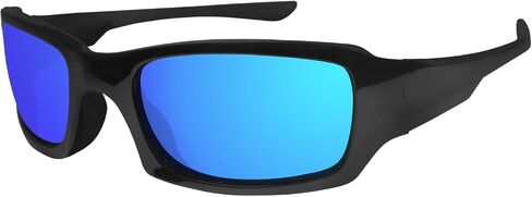 عدسات بديلة مستقطبة من Dynamix لـ Oakley Fives Squared | سهل التركيب | تناسب تماما | أسود خالص in Kuwait