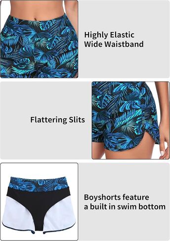 RELLECIGA Women's High Waisted Swim Shorts Swim Board Shorts for Women in Saudi Arabia