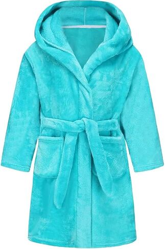 أرواب حمام للأولاد والبنات من SRVNFBKT، أرواب حمام للأطفال بغطاء للرأس من القطيفة الناعمة من الفلانيل هدية ملابس نوم للأولاد والبنات in Kuwait