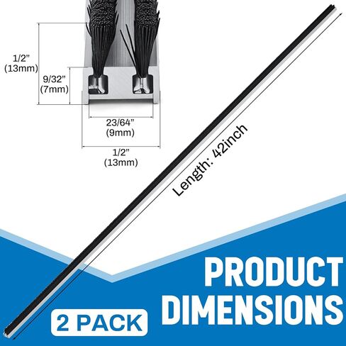 4 أجهزة كمبيوتر 42 بوصة تجريبية تجريبية للطقس 1/2 "W × 9/32" H Astragal WeathersTripping لختم باب المدخل التجاري in Kuwait