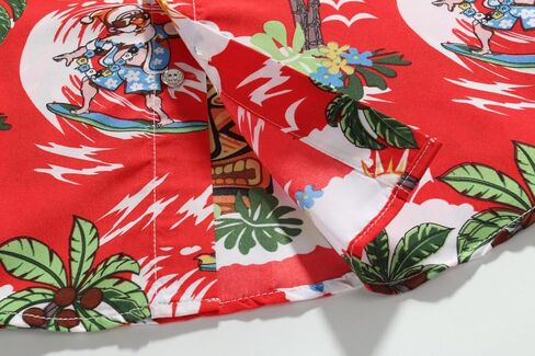 SSLR Big Boys' Santa Claus Party Tropical Ugly Hawaiian Christmas Shirts in Saudi Arabia