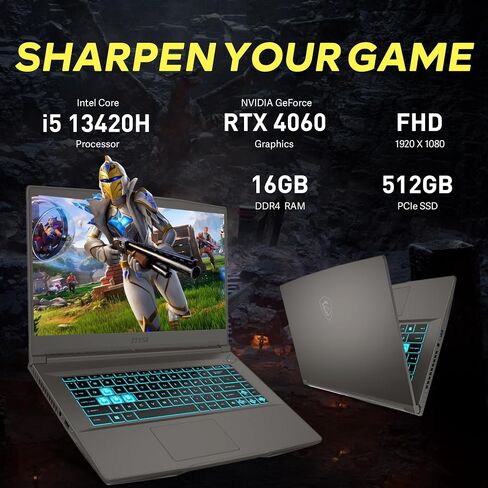 2021 MSI GF63 Thin Gaming 15.6 بوصة FHD كمبيوتر محمول، Intel Core i5-10300H (Beats i7-9750H)، ذاكرة وصول عشوائي 16 جيجابايت، 256 جيجابايت PCIe SSD، لوحة مفاتيح بإضاءة خلفية، GeForce GTX 1650 MaxQ، كاميرا ويب عالية الدقة، ويندوز 10، أسود، بطاقة USB 32 جيجا in Saudi Arabia