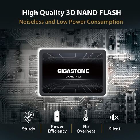 Gigastone Game Pro 4TB SSD SATA III 6Gb/s. 3D NAND 2.5" Internal Solid State Drive, Read up to 540MB/s. Compatible with PS4, PC, Desktop and Laptop, 2.5 inch 7mm (0.28") in Saudi Arabia